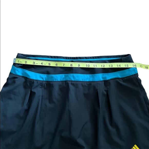 Adidas Black Turquoise Pleated Climate Tennis Skirt size size medium - Picture 7 of 8
